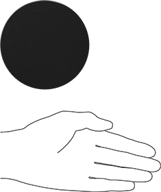 Image of Product. Side1 orientation. Contains SizingReference. Black Delrin® Acetal Resin Disc, Wear-Resistant, Easy-to-Machine, 1/2" Long, 4" Diameter.