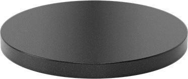Image of Product. Bottom orientation. Black Delrin® Acetal Resin Disc, Wear-Resistant, Easy-to-Machine, 1/2" Long, 6" Diameter.