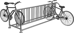 Image of Product. Front orientation. Bicycle Racks. Style C.