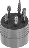 Image of Product. Front orientation. Burs. Bur Sets for Soft Metals and Plastics, Style B.