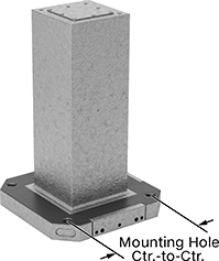 Image of Attribute. Front orientation. Fixture Columns, Blank, Square.