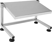 Image of Product. Front orientation. Footrests. Clean Room Footrests.