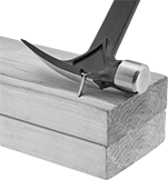 Image of Specification. Side2 orientation. ZoomedIn view. Nail Pulling Groove. Nail Hammers .