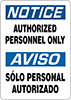Security and Admittance Accident Prevention Signs