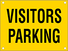 Image of Product. Front orientation. Signs. Parking Signs, Visitors Parking (English)—Black Message.