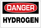 Image of Product. Front orientation. Signs. Hazardous Material Signs, Danger—Hydrogen (English).