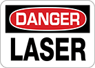 Image of Product. Front orientation. Signs. Machine and Equipment Operation Signs, Danger—Laser (English).