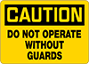 Machine and Equipment Operation Signs