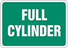 Image of Product. Front orientation. Signs. Liquid and Gas Storage Signs, Full Cylinder (English).