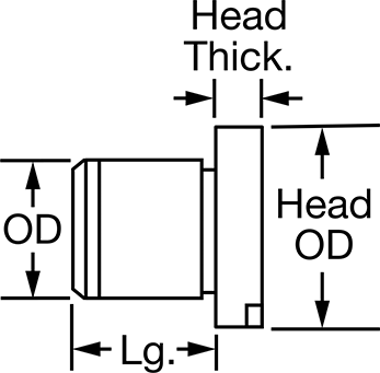 Image of Attribute. Front orientation. Contains Annotated. Removable Drill Bushing, 0.9375" ID, 1-3/8" OD, 1" Long.