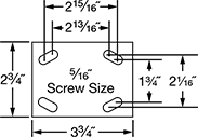 Image of Specification. Front orientation. Contains Annotated. Mounting Plate Style 5 . Static-Control Plate Casters.