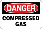 Image of Product. Front orientation. Signs. Hazardous Material Signs, Danger—Compressed Gas (English).