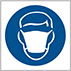 Image of Product. Front orientation. Labels. Personal Protective Equipment Symbols , Dust Mask Symbol.