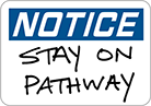 Image of ProductInUse. Front orientation. Signs. Write-On Accident Prevention Signs, Notice—Blank (English).