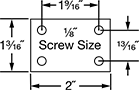 Image of Specification. Front orientation. Contains Annotated. Mounting Plate Style 3 . Light Duty Furniture Casters with Nylon Wheels.