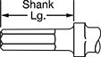 Image of Attribute. Front orientation. Contains Annotated. 0.580" Hex-Shank Chisel Bits for Chipping Hammers.