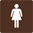 Image of Product. Front orientation. Signs. Restroom Signs, Women Symbol.