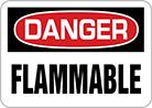 Image of Product. Front orientation. Signs. Hazardous Material Signs, Danger—Flammable (English).