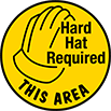 Image of Product. Front orientation. Floor Decals. Personal Protective Equipment Floor Decals , Hard Hat Required This Area.