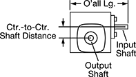 Image of Specification. Reducer with Left-Side Output. Side1 orientation. Contains Annotated. Left Side. Right-Angle Speed Reducers.