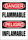 Image of Product. Front orientation. Signs. Hazardous Material Signs, Danger—Flammable/Peligro—Inflamable (English/Spanish).