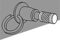 Image of ProductInUse. Front orientation. Quick-Release Pin Retaining Caps.