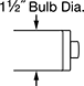 Image of Specification. Front orientation. Contains Annotated. Recessed-Double-Contact-Base Tubular Light Bulbs, T12 Bulb Shape.