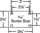 Image of Specification. Front orientation. Contains Annotated. Mounting Plate Style 3 . Mighty-Lite Casters with Rubber Wheels.