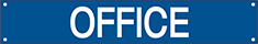 Image of Product. Front orientation. Signs. Department and Room Signs, Office (English).