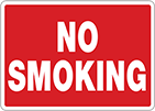 Image of Product. Front orientation. Signs. Smoking Control Signs, No Smoking (English).