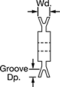 Image of Attribute. Front orientation. Contains Annotated. Split-Tapered Bushing-Bore V-Belt Drive Pulleys, Spoked Body.