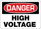 Image of Product. Front orientation. Signs. Electrical Hazard Signs, Danger—High Voltage (English).