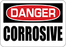 Image of Product. Front orientation. Signs. Hazardous Material Signs, Danger—Corrosive (English).
