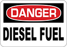 Image of Product. Front orientation. Signs. Hazardous Material Signs, Danger—Diesel Fuel (English).