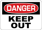 Image of Product. Front orientation. Signs. Restricted Area Signs, Danger—Keep Out (English).
