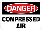 Image of Product. Front orientation. Signs. Hazardous Material Signs, Danger—Compressed Air (English).