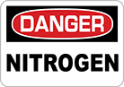 Image of Product. Front orientation. Signs. Hazardous Material Signs, Danger—Nitrogen (English).