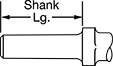 Image of Attribute. Front orientation. Contains Annotated. 0.680" Round-Shank Chisel Bits for Chipping Hammers.