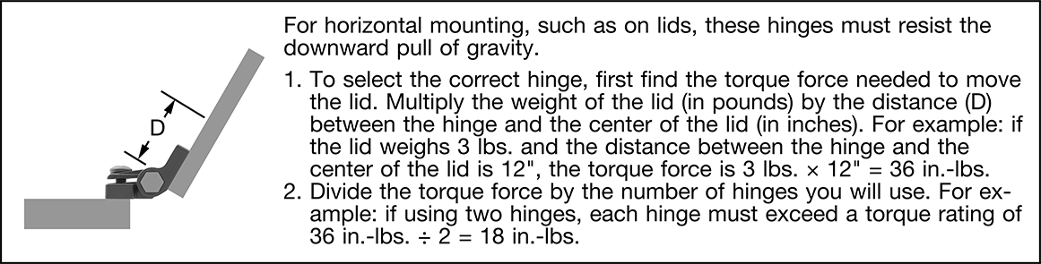 Image of Product. Front orientation. Contains Annotated, Border. 360 Degree Friction Hinge, Side Door Mount, Black Zinc, 7/16" x 1-3/8" Door Leaf.