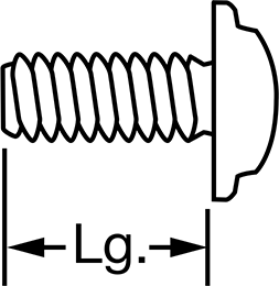 Image of Attribute. Front orientation. Contains Annotated. Sanitary Extra-Wide Truss Head Screw, M6 x 1.00 mm Thread Size, 16 mm Long.