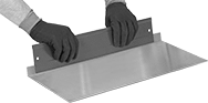 Image of ProductInUse. Front orientation. Sheet Metal Benders. Hand-Held Sheet Metal Benders for Long Folds.