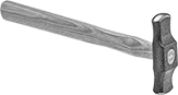 Image of Product. Front orientation. Hammers. Delicate Metal Forming Hammers , Rectangular Steel Face.