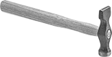 Image of Product. Front orientation. Hammers. Delicate Metal Forming Hammers , Round × Rectangular Steel Face.