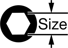 Image of Attribute. Hex. Front orientation. Contains Annotated. Stubby T-Handle Hex Key, 5/32" Drive Size, 4-1/8" Overall Length.