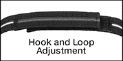 Image of Attribute. Front orientation. ZoomedIn view. Contains Annotated, Border. Hook and Loop Adjustment. Hat-Style Bump Caps.