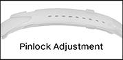 Image of Attribute. Front orientation. ZoomedIn view. Contains Annotated, Border. Pinlock Adjustment. Hat-Style Bump Caps.
