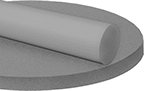 Image of Product. Front orientation. Plastic. Extreme-Strength Vespel® Polyimide Rods.