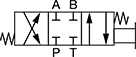 Image of Specification. Style 1. Front orientation. Contains Annotated. Directional Control Valves. Toggle-Operated Block-Mount Hydraulic Directional Control Valves , 4-Way Valves—3 Flow Positions (4/3 Valves), Style 1.