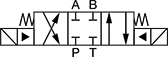 Image of Specification. Front orientation. Contains Annotated. Directional Control Valves. Solenoid-Operated Block-Mount Hydraulic Directional Control Valves , 3 Flow Positions, 4 Way, Style 4.