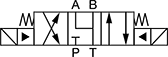 Image of Specification. Front orientation. Contains Annotated. Directional Control Valves. Solenoid-Operated Block-Mount Hydraulic Directional Control Valves , 3 Flow Positions, 4 Way, Style 8.